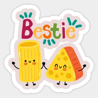 bestie kawaii mac and chees friendship day Sticker